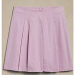 Banana Republic  Pleated Skort Women's XS Lavender Linen Blend Mini Elastic Waist Photo 9