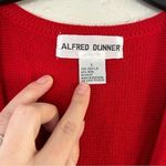 Alfred Dunner 🦋  Red Black Beaded Vest Large Holiday Formal Wool Blend Winter Photo 1