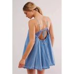 Free People NWOT Crystal Cove Smocked Mini Dress Photo 2