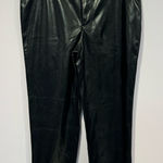 Joie Black‎  leathered straight leg pants Photo 0