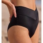 Aerie Brand New  Women's Size Large Black High Waisted Coverage Bikini Bottom Photo 1