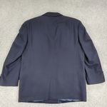 Joseph Abboud Nordstrom Blazer Mens 41S Navy‎ Peak Lapel Double Breasted Coat Blue Size XL Photo 3