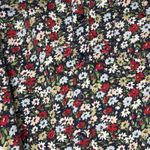 Lands' End Women's Size 20 Shirt Dress 3/4 Sleeve Fit N Flare Floral Blue Red Photo 3