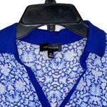 The Limited  Collared Tank Top Size XS Blue White Floral Womens 100% Polyester‎ Photo 1