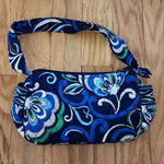 Vera Bradley Shoulder Bag Womens Blue Green White Floral Quilted Zip Bohemian Photo 0