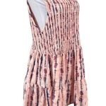 Torrid NWTs Pink Black Striped Tie Dye Smock Tiered Tank Top Size 3 Photo 3