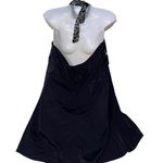 Jaclyn Smith  Women’s One Piece Swimsuit Swim Dress Halter Size 18 Black White Photo 2