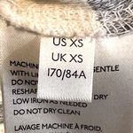 Maeve  x Anthropologie Astor Fur-Trimmed Top Cream Gray XS Stripes Long Sleeve Photo 8