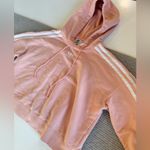 Adidas Originals Light Pink Cropped Hoodie Sweatshirt Size XS Photo 9