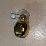 None 💙 Vintage Christmas Snowman Jingle Bell Brooch Photo 3