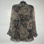 Women’s New York City Design Co Blouse Size L Paisley Sheer V Photo 9