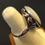 Sterling Silver ANN KING Mother of Pearl Cabochon Cut Out Ring Sz 6 NWOT Photo 4