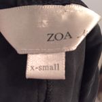 Anthropologie  ZOA New York Silk Black‎ Tank Top with Silver Rope Straps Size XS Photo 4