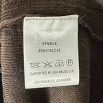 Aya Muse Chocolate Brown Silk Knit Maxi Dress w/ Scarf Size Medium NWT Photo 7