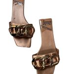 Jeffrey Campbell Women's Danae Chain Flat Sandals Rose Gold Satin Size 6 Photo 0