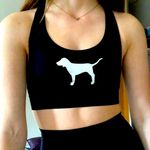 PINK - Victoria's Secret VS PINK Mesh Back Dog logo sports bra Photo 1