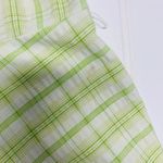 VintageY2k Lime Green Plaid Halter Dress Sz Small Photo 12