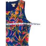 J Crew Floral Shift‎ Dress ($118) Size 2 Tropical Floral Resort Palm Leaf Preppy Blue Photo 11