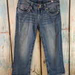 Vigoss  The Chelsea Capri Medium-Wash Bling Capri Jeans Size 7/8 Photo 0