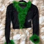 SheIn Cute see through party long sleeve top, cropped Photo 0