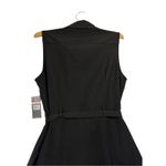 Sharagano NWT Natural Pleated Hem Shirtdress Black Button Front Tie Waist sz 10 Photo 7