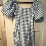 blue and white gingham dress Photo 0