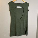 prAna  Women’s Olive Green Open Back Sleeveless Muscle Tee Organic‎ Cotton Photo 5