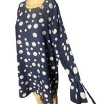 Nygard Polka Dot Bell Sleeve Shift
Dress Navy Blue White Size S Photo 4