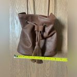 Hollister  Vegan Leather Brown Crossbody Bucket Bag Photo 9