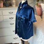 Navy Blue Satiny Button Photo 1