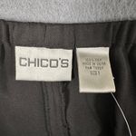 Chicos Womens 1 US M/8 Black Silk Flowy Wide Leg Pants‎ Lightweight Career *Flaw Size M Photo 5