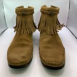 Minnetonka  Women’s Fringe Ankle Boots Brown Leather Size 7 Photo 1