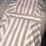 Sharagano  size 4 tan & white striped shift dress Photo 6