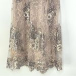 Mac Duggal  67842 Bell Sleeve Floral Embellished Formal Event Gown, Taupe Size 4 Photo 9