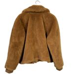J.Crew Faux Fur Full Zip Bomber Jacket Womens 2X Cognac Preppy Designer Outdoor Photo 3