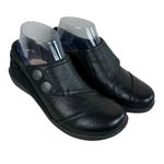 Aetrex  Black Leather Upper Monk Strap Hook & Loop Comfort Shoes Size 7.5 8 Photo 0