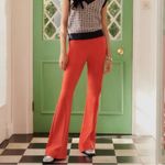 Boden High Rise Long Flared Trousers, Ro166 Red Orange Women’s 6 Photo 3