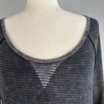 Soft Surroundings Tao Thermal Tunic Top S Small Washed Black Button Pattern Cuff Photo 1