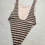 Aerie striped one piece long swimsuit sz M Photo 3