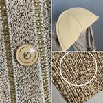 St. John Sport Knit Jacket Tan Variegated Knit Size Small FLAWS Women Dog Show Photo 9