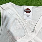 Retro Harley Davidson Tank Top Med. White Crystals Wings Red Rock Las Vegas USA Photo 2