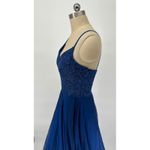 New! La Femme Sparkle Lace Chiffon
Gown Marine Blue 28664 Sz 4 $358 Photo 7