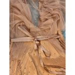 IDA SJÖSTEDT 039 Nathalie Dress Pearl Embellished Tulle Ruffle Mini Pink Tan Size M Photo 8