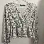 Nasty Gal Polka Dot Cropped Wrap Top Photo 1
