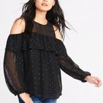 Old Navy Cold Shoulder Ruffle Sheer Top Photo 0