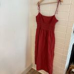 ZARA  straps red midi maxi dress with pockets Photo 4