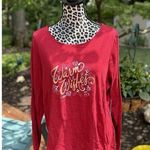Croft & Barrow Red Holiday Classic T-shirt "Warm Wishes" Red PXXL TOP New Photo 0