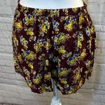 Xhilaration Lightweight Burgundy Floral Skort-M Photo 2