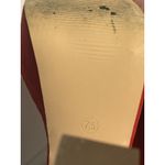 Red Suede Platform Heels Size 7.5 US Ankle Strap Block Heel Dress Pumps Bin2 Photo 5