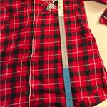 Disney Red/black flannel night shirt Mickey Mouse Santa size XL 100% cotton Photo 8